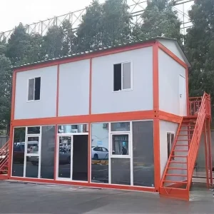 Two Storey Container House Quick Assemble Modular Steel Cabin for Construction Site Multi Staff Dormitory Building