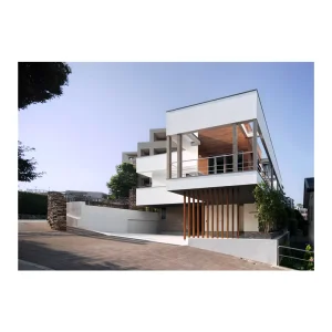 Two Storey Prefab Villa with Fast Construction Steel Frame and Container Panels Featuring a Swimming Pool