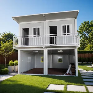 Two Story Container Garage with Office Bedroom Storage Warehouse Prefab Modular Villa Casas Contenedor