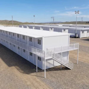 Two-Story Detachable Container House Multi-Room Prefab Modular Camp Home Waterproof Concealed Bolt for Mining Camp