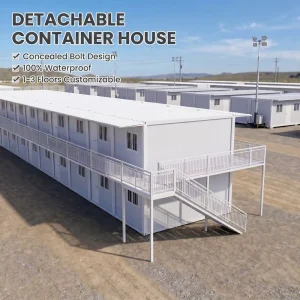 Two Story Detachable Container House Multi Room Prefab Modular Camp Home Waterproof Concealed Bolt for Mining Camp