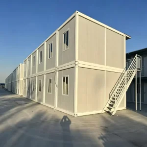 Two Story Detachable Flat Pack Container House Construction Site Office Staff Dorm Modular Steel Buildings