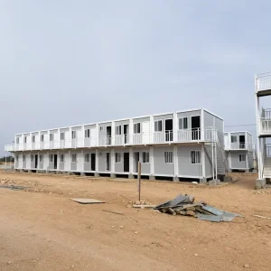 Two-Story Detachable Modular Container House with Multiple Private Rooms for Worker Housing and Campsites