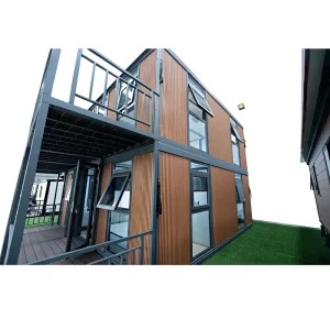 Two Story Expandable Container House Prefab Home Double Wing Foldable Containers Prefab Tiny Home with Full Bathroom