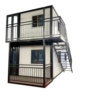Two story Expandable Container House with Terrace Outdoor Camping Dining Office Villa Apartment Hotel Rapid Assembly Removable