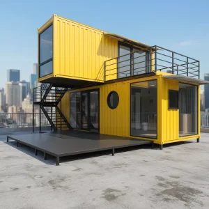 Two-story Residential B&B Container Mobile House Modern Design Metal Steel Construction Prefabricated Prefab Office Living Space