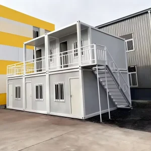 Two story Small Steel Structure Mobile Container House Three bedroom Detachable Prefabricated Living Room Workshop Mall Use