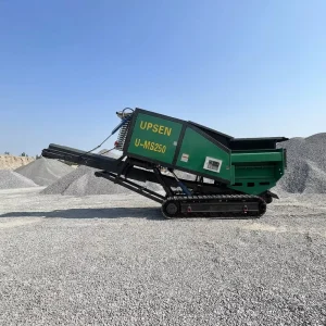 U MS250 Mobile Crawler Double Shaft Shredder 15 130TPH Diesel Engine Gear Pump Waste Plastic Recycling Easy Operation