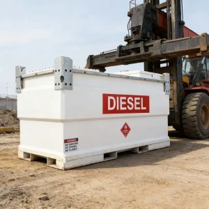 UL142 Certified 250Gal 500Gal 1000Gal Double Wall Portable Fuel Cube Tank Storage for Industrial Machinery with Pump Sale in US