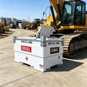 UL142 Certified Double Walled Fuel Cube Tank 250-1000 Gallon Portable Diesel Petrol Storage with Dispenser Pump