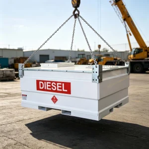 UL142 Listed 4000L Double-walled Fuel Cube Portable Diesel Tank with Pump for on Site Supply
