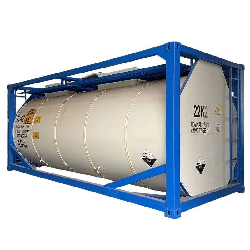 Used ASME BV T14 17.5CBM Transport Tank Container 20ft Liquid Chemical Storage HCL Tanker