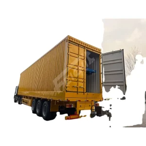 Van Box Dolly Semi Trailer 3 Axles 40T 60T 80T Heavy Duty Cargo Transport Container Semi Trailer