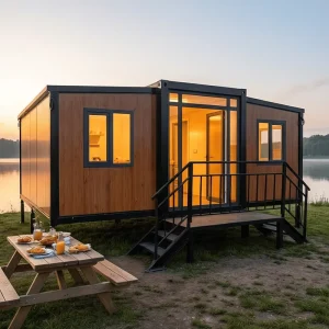 Versatile Folding Container House for Convenient Storage & Mobility for Mobile Sales Kiosks