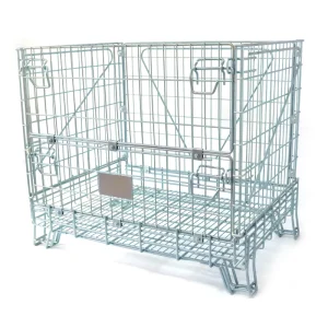 Versatile Storage Cages Foldable Galvanized Wire Mesh Containers With Lid