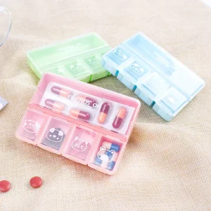 Vitamin Organizer Custom 5 Day Plastic Travel Vitamin Case Portable Dispenser Manufacturer BPA Free Storage Container