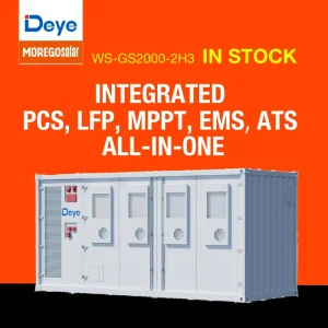 WS-GS2000-2H3 1MW 2.05MWh LFP Battery Hybrid ESS All-in-One Solar Energy Storage Solution with 64 MPPT Trackers