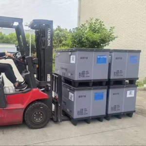 Warehouse Bulk Storage Foldable Pallet Container With Reusable Collapsible Design for Large Packs Shipping Transportation