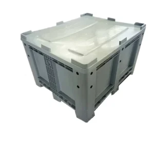 Warehouse Bulk Storage Shipping Container 1200*1000 HDPE Plastic Pallet Box 820L Capacity 1T Dynamic Load 4T Static Load