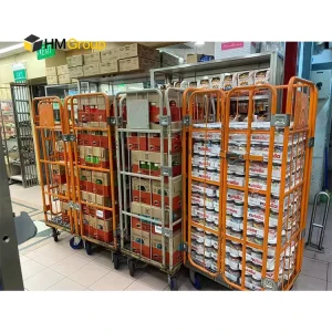 Warehouse Logistics Cargo Storage Steel Wire Mesh Roll Pallet