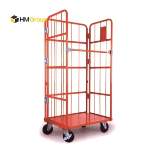 Warehouse Powder Coated Cargo Storage Transport Steel Wire Mesh Roll Pallet Container