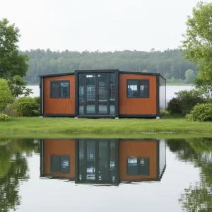 Waterproof 20ft Expandable Container House Modern Prefab Unit Kitchen Bathroom for Hotel Office Building School Accommodation