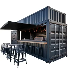 Waterproof Container Bar Kiosk Modular Prefab Outdoor Booth 20ft Shipping Container Shop for Park Mall Restaurant
