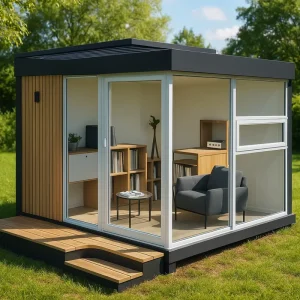 Waterproof Detachable Design Easy To Move Steel Structure Prefabricated Tiny House Garden Backyard Cabin Portable Room