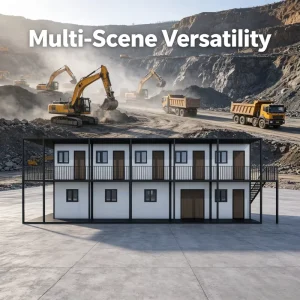 Waterproof Double Sealed Roof Flat Pack Detachable Container House 20ft Q235 Galvanized Frame for Tropical Rainy Area Living