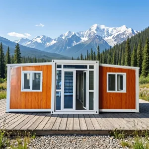 Waterproof Galvanized Frame 20ft 40ft Expandable Mobile Prefab Container House 2-4 Bedrooms With Kitchen