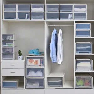 Waterproof Home Storage Box Container Bin Chest for Kids Toys Towel Drawer type Baby Locker Combination Cabinet