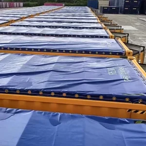 Waterproof PVC Tarpaulins 20ft & 40ft Open Top Container Cover Woven Plain Style with Coated PVC Home Textile Use