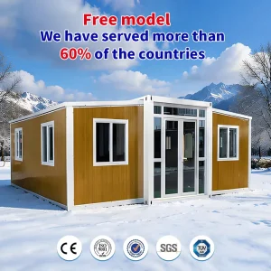 Waterproof Prefabricated Modular Expandable Container House 2 3 4 5 Bedroom Tiny House Portable Mobile Villa With Bathroom