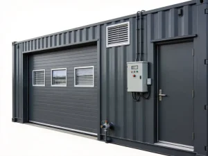 Weatherproof Prefabricated Container Garage Unit Sound-Insulated Metal Car Storage Building with Pre-Installed Electrical System