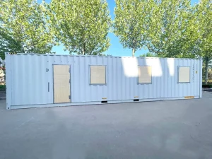 White 40 ft Prefab Modified Shipping Container House Tiny Homes with 1 Bedroom for Living Office Home