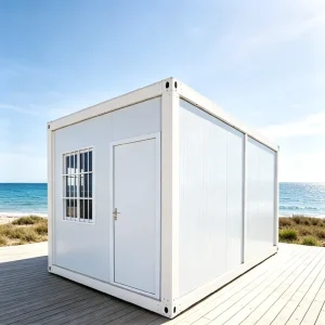 White Container Cabin Sandwich Panel A Frame House Custom Tiny Room Prefab granny pods for sale