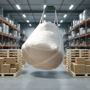Wide Mouth FIBC Bulk Container with Full Open Top and Dustproof Flap