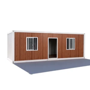Wood Grain Balcony Modular Ready Made Luxury Accommodation Container Homes Office Building Prefabricated Container House