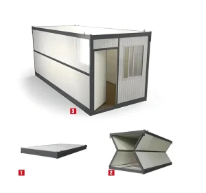 X Type Folding Container House Portable Prefabricated Foldable Cabin for Worker Camp Quick Installation Mobile Tiny House