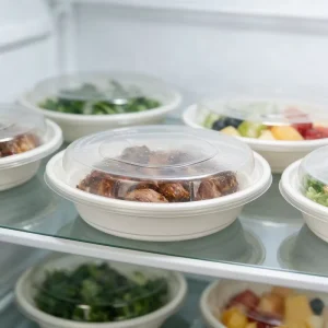 Y350 Injection Molded Disposable Meal Bowl Leakproof BPA Free Microwavable Recyclable PP Takeaway Container Lid for Food