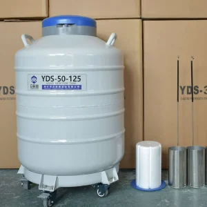 YDS 50 125 Wide Mouth Liquid Nitrogen Tank 125mm Neck Cryogenic Container for Easy Access of AI Straws and Canes
