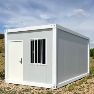 Z Type Foldable Container House Quick Install Portable Prefab Home Flat Pack with Rock Wool Insulation for Labor Camp