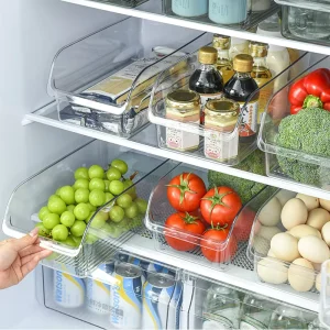 ZX34 Modern Plastic Magic Drawer Organizer Refrigerator Storage Box Egg Food Preservation Kitchen for Preserving Foods Storing