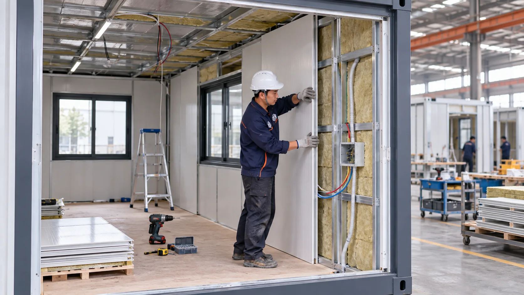 Modular container interior assembly